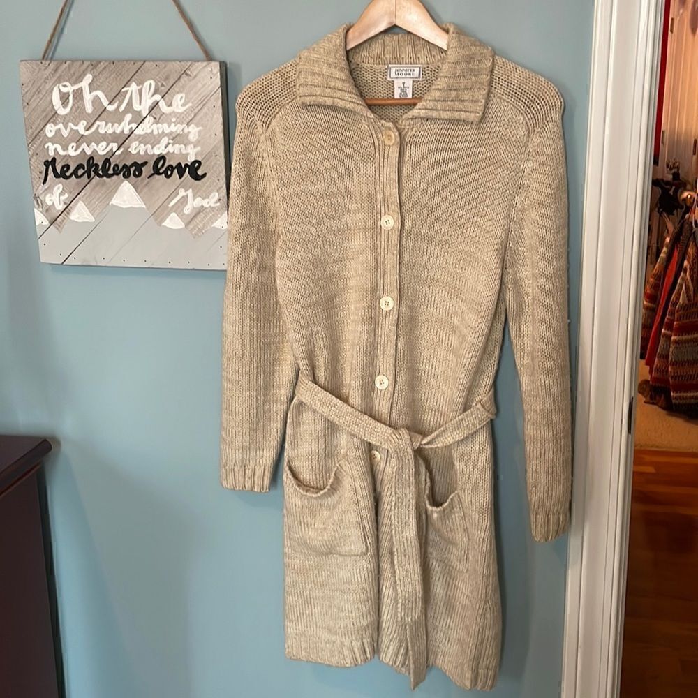 Jennifer Moore Button Up/Belted Sweater with Pockets - S - 🌻💕💜💕🌻